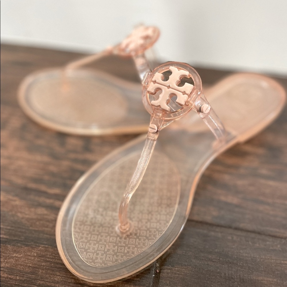 Tory Burch Mini Miller Pink Jelly Sandals - Size 6